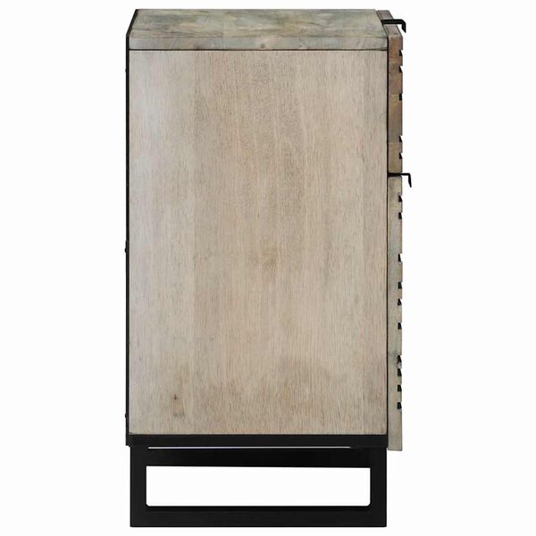 vidaXL Bedside Cabinet with Drawer White and Black 50 x 33 x 60 cm