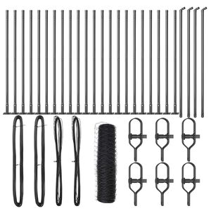 vidaXL Fence Post Grey 50 x 0.4 m (50 mm mesh) Steel and PVC