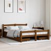 vidaXL Bed Frame without Mattress Honey Brown Solid Wood 140x200 cm (322078+2x321987)