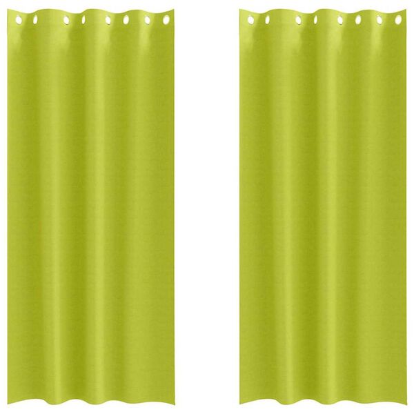 vidaXL Blackout Curtains with Rings 2 pcs Green 245 x 140 cm Polyester