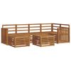 vidaXL Outdoor Sofa Set 7 pcs Natural Polyester