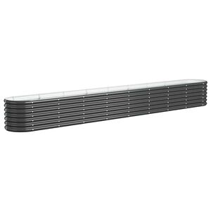 vidaXL Garden Raised Bed Galvanised Steel 332x40x36 cm Anthracite