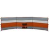 vidaXL Camping Windbreak Grey and Orange 508x130 cm Waterproof