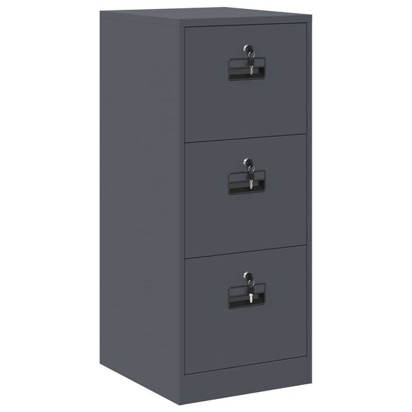 vidaXL File Cabinet Anthracite 44 x 50 x 106.5 cm Cold-Rolled Steel