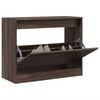 vidaXL Shoe Cabinet Brown Oak 80x34x63 cm Engineered Wood