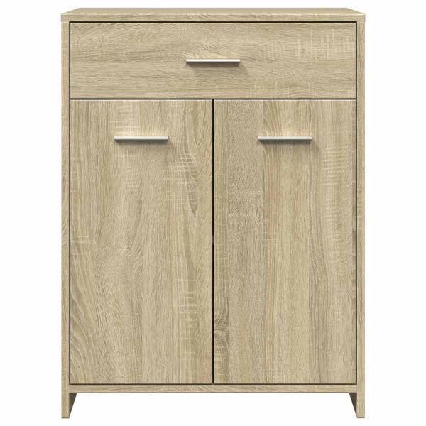 vidaXL Bathroom Cabinet Sonoma Oak 60x33x80 cm Engineered Wood