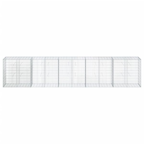 vidaXL Gabion Basket with Cover 500x50x100 cm Galvanised Iron