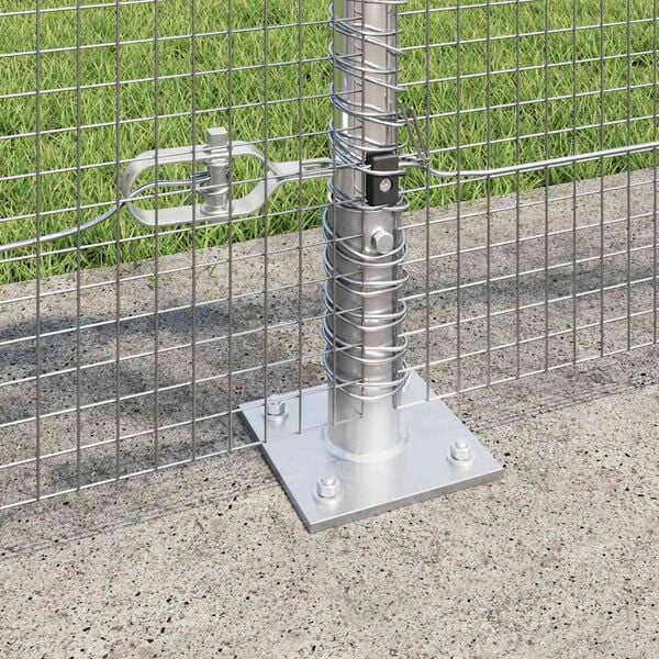 vidaXL Fence Post Silver 25 x 1 m (16 x 16 mm mesh) Steel