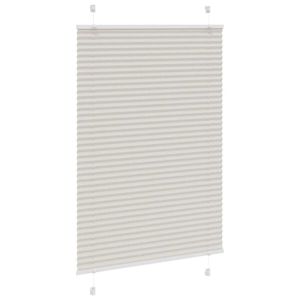 vidaXL Pleated Blind Light Grey 95x150 cm Fabric Width 94.4 cm Polyester