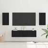 vidaXL TV Cabinet Set Wall-mounted Black Oak Engineered Wood