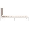 vidaXL Extra Long Bed Frame without Mattress White 90x220 cm Solid Wood