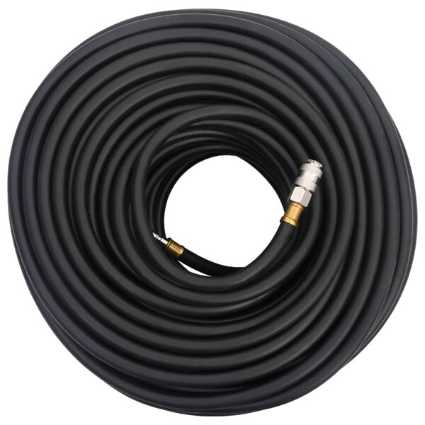 vidaXL Hybrid Air Hose Black 0.6" 50 m Rubber and PVC