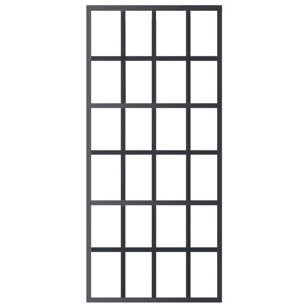 vidaXL Sliding Door with Hardware Set ESG Glass&Aluminium 90x205 cm