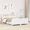vidaXL Bed Frame without Mattress White 150x200 cm King Size Solid Wood Pine