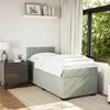 vidaXL Box Spring Bed with Mattress Light Grey 90x200 cm Velvet