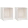 vidaXL Bedside Cabinets 2 pcs White 35.5x33.5x41.5 cm Solid Pinewood
