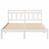 vidaXL Bed Frame White 135 x 190 cm Solid Pine Wood