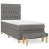 vidaXL Box Spring Bed with Mattress Dark Grey 90x190 cm Fabric