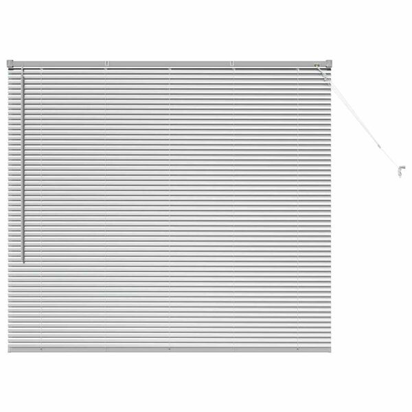 vidaXL Window Blind with Curtains Manual Silver Aluminium