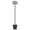 vidaXL 3-Head Lamp Post with Planter Black 32 x 32 x 188 cm