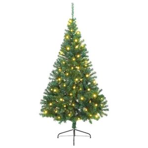 vidaXL Artificial Pre-lit Christmas Tree Green 180 cm PVC
