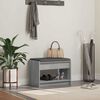 vidaXL Hall Bench with Cushion with Shelf Grey Sonoma 63 x 38 x 45 cm