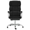 vidaXL Reclining Office Chair Black Faux Leather