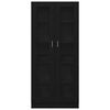 vidaXL Book Cabinet Black oak 82.5 x 30.5 x 185 cm Engineered Wood