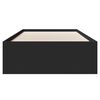 vidaXL Bed Frame without Mattress Black 90x190 cm Single Engineered Wood