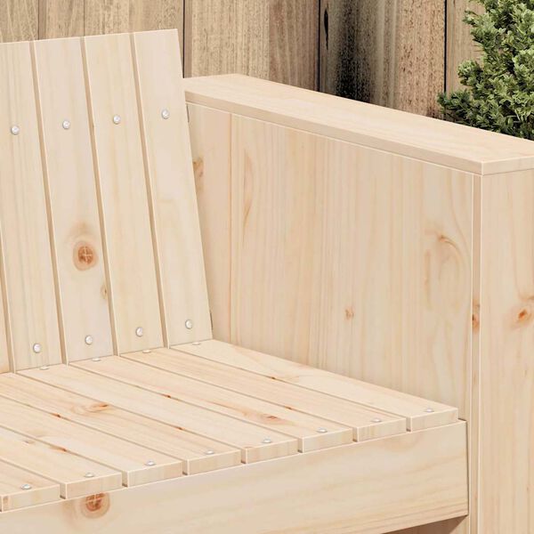 vidaXL Garden Sofa Brown 185.5 x 60 x 62 cm Solid Pine Wood