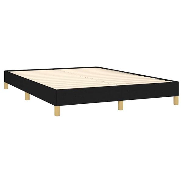 vidaXL Bed Frame without Mattress Black 135x190 cm Double Double Fabric