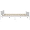 vidaXL Bed Frame without Mattress Solid Pinewood White 120x200 cm