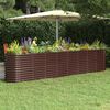 vidaXL Garden Raised Bed Galvanised Steel 332x40x68 cm Brown