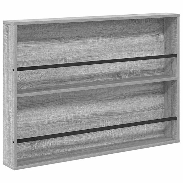 vidaXL Magazine Rack Grey Sonoma 100 x 12 x 70 cm Engineered Wood