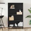 vidaXL Bookcase Black 80.5x35x139 cm Engineered Wood