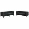 vidaXL Sofa Set Black Velvet