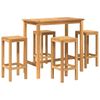 vidaXL Outdoor Bar Set 5 pcs Untreated Solid Teak Wood