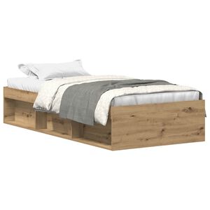 vidaXL Bed Frame without Mattress Artisan Oak 90x200cm Engineered Wood