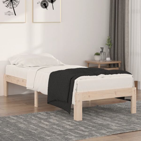 vidaXL Bed Frame without Mattress 75x190cm Small Single
