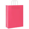 vidaXL Paper Bags 50 pcs with Handles Pink 32x12x42 cm