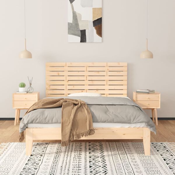 vidaXL Wall Headboard 141x3x63 cm Solid Wood Pine
