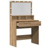vidaXL Dressing Table Artisan Oak 80 x 41 x 134.5 cm Engineered Wood
