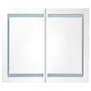 vidaXL LED Bathroom Mirror Cabinet Concrete Grey 80x12x68 cm