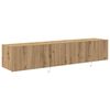 vidaXL TV Wall Cabinet Wall-mounted 2 pcs Artisan Oak 80 x 35 x 31 cm