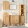 vidaXL Bathroom Furniture Set with Drawer 4 pcs Brown Solid Pine wood