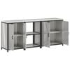 vidaXL Kitchen Storage Set with Shelf 3 pcs Silver Stainless Steel