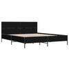 vidaXL Bed Frame without Mattress Black 140x190 cm