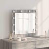 vidaXL Vanity Mirror Rectangular Grey Sonoma 60 x 55 x 18 cm