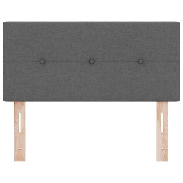 vidaXL Headboard with Headboard Dark Grey 100 cm Faux Leather