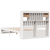 vidaXL Bookcase Bed without Mattress White 135x190cm Double Solid Wood Pine